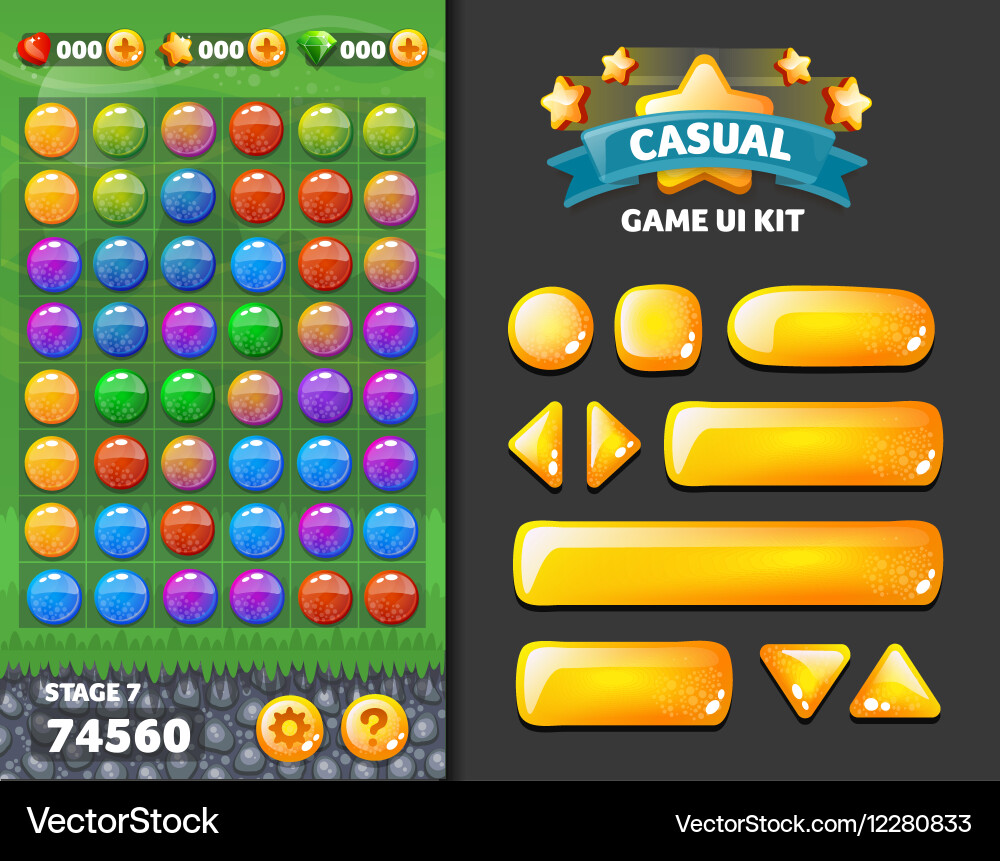 Set of buttons Vector Image