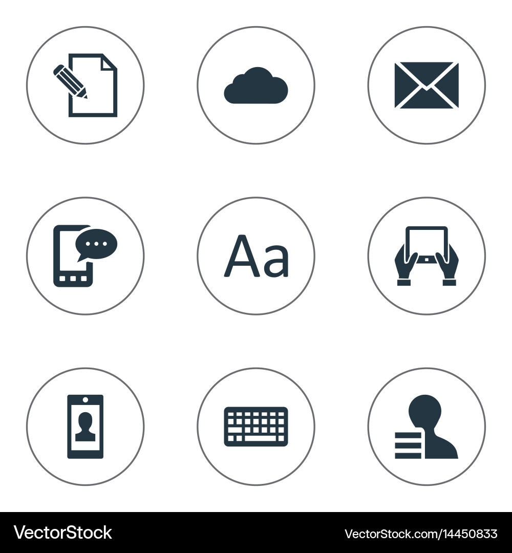 Set of simple user icons vector image