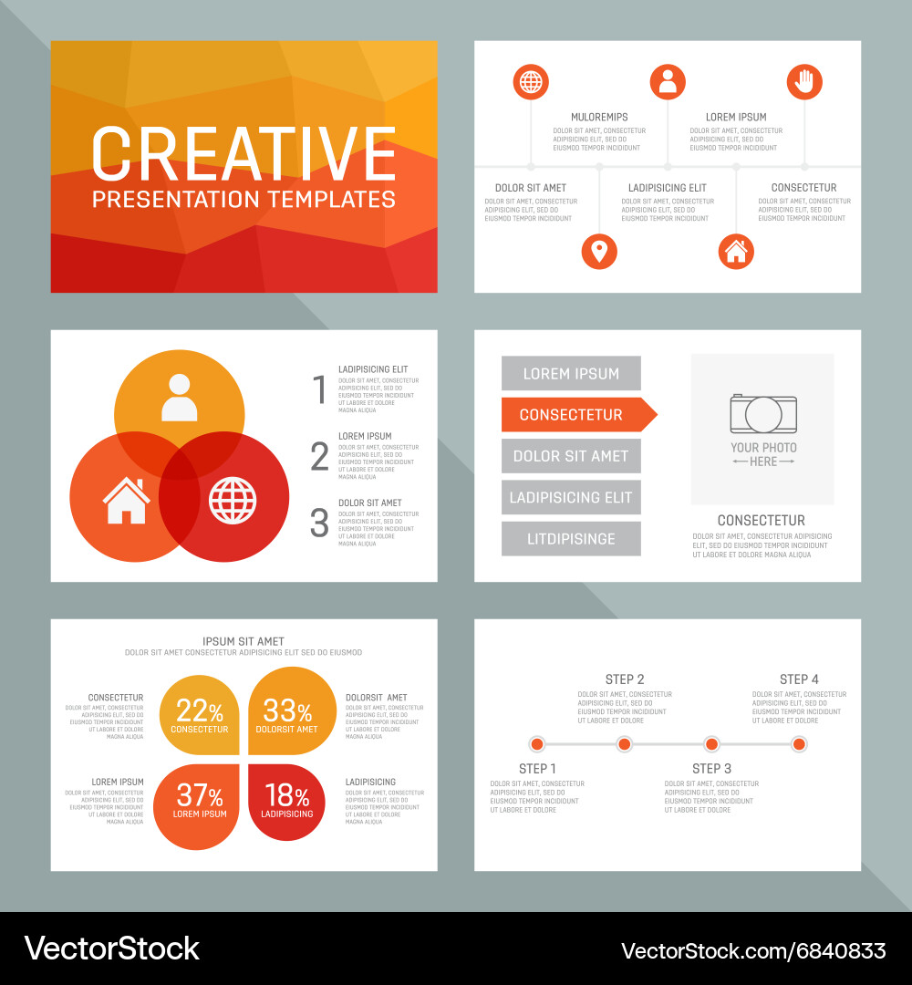 Template for multipurpose presentation Vector Image
