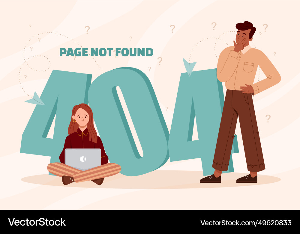 Website error 404 concept Website error 404 concept vector image