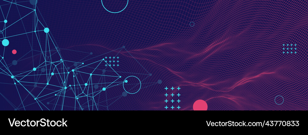 Wireframe background with plexus effect Wireframe background with plexus effect vector image