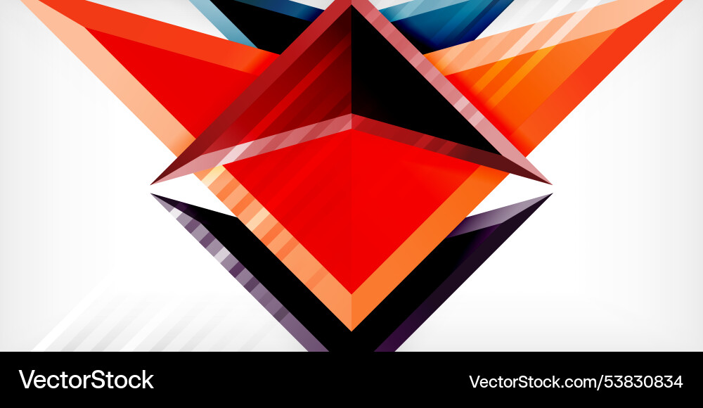 Abstract background color triangles and arrows Vector Image