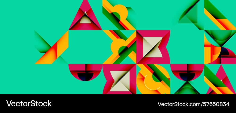 Abstract geometric shapes overlap creating Vector Image