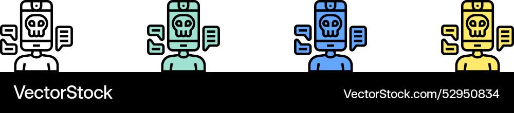 Addict icon outline green blue and yellow style Addict icon outline green blue and yellow style vector image