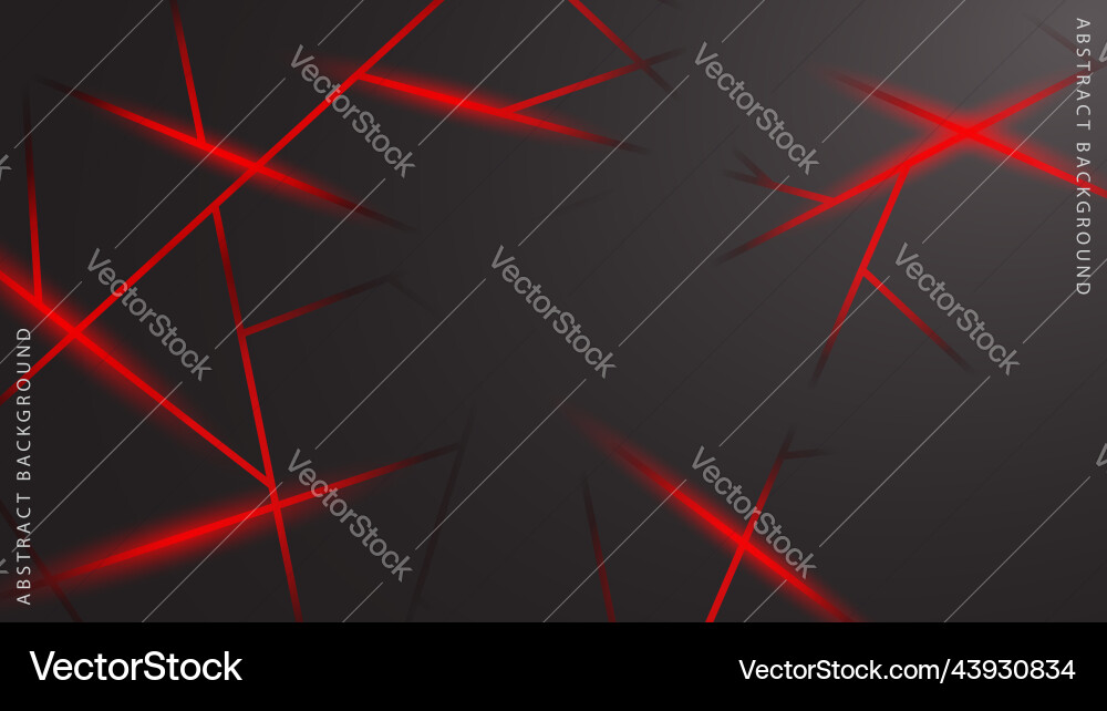 Black abstract shape background with soft red vector image