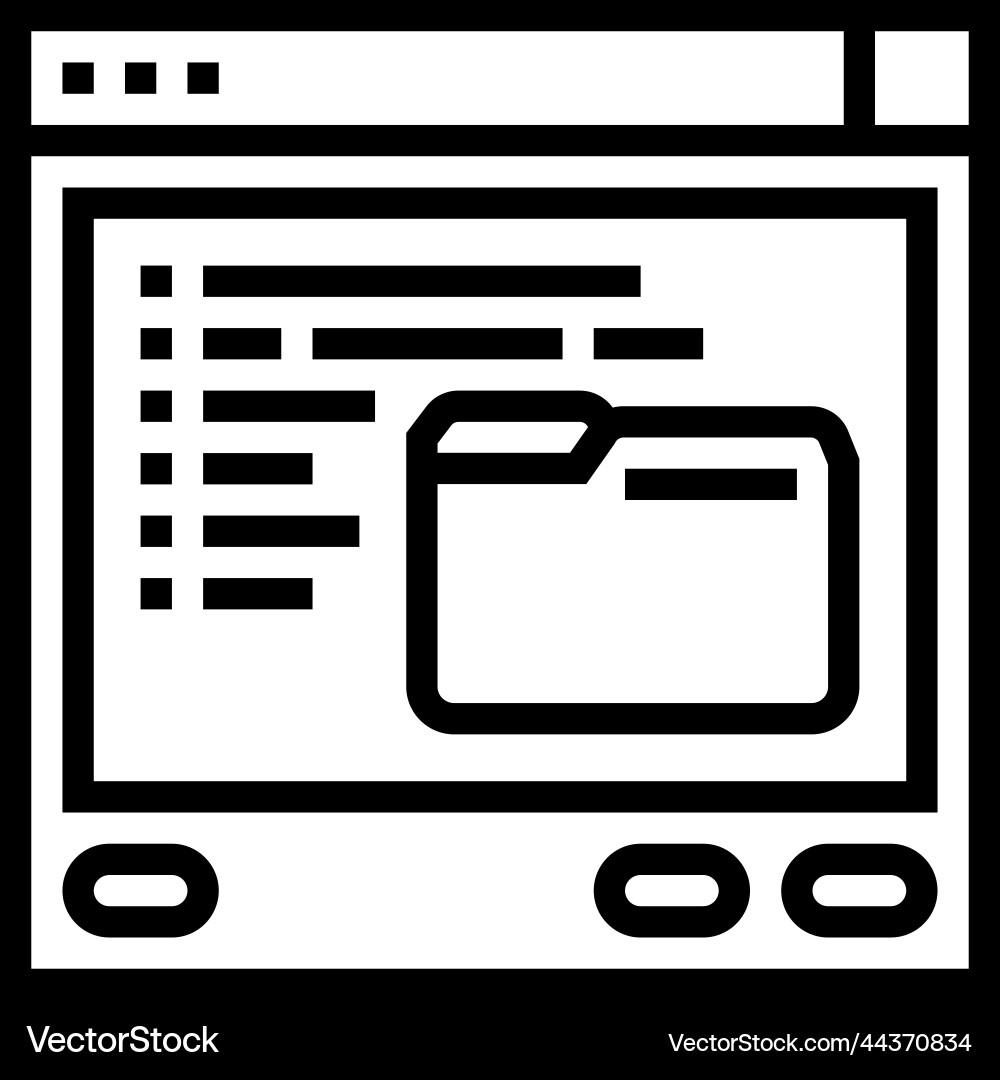 Browse folder line icon Browse folder line icon vector image
