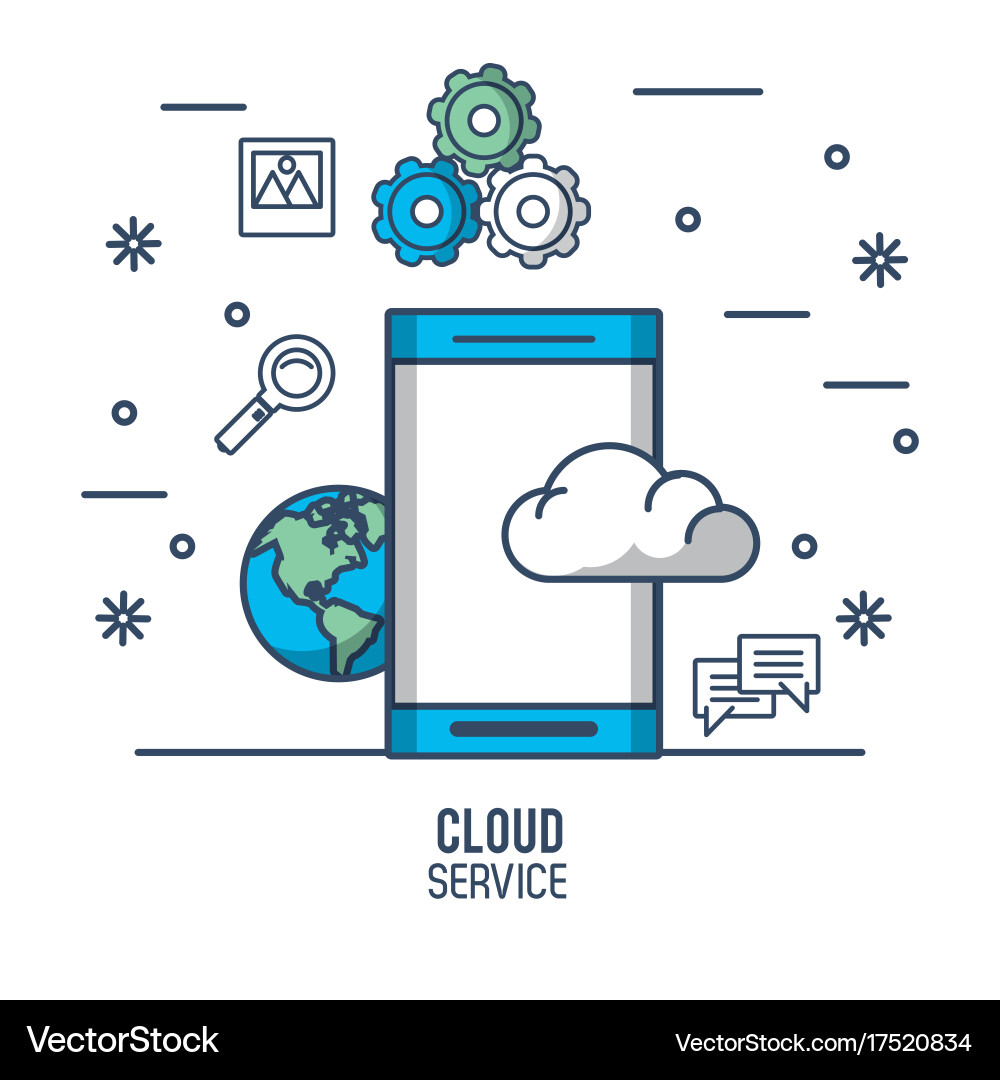 Cloud computing service Vector Image