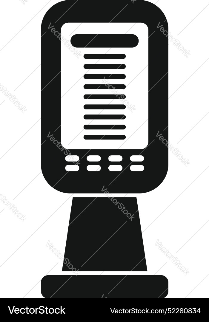 Digital terminal displaying information Digital terminal displaying information vector image