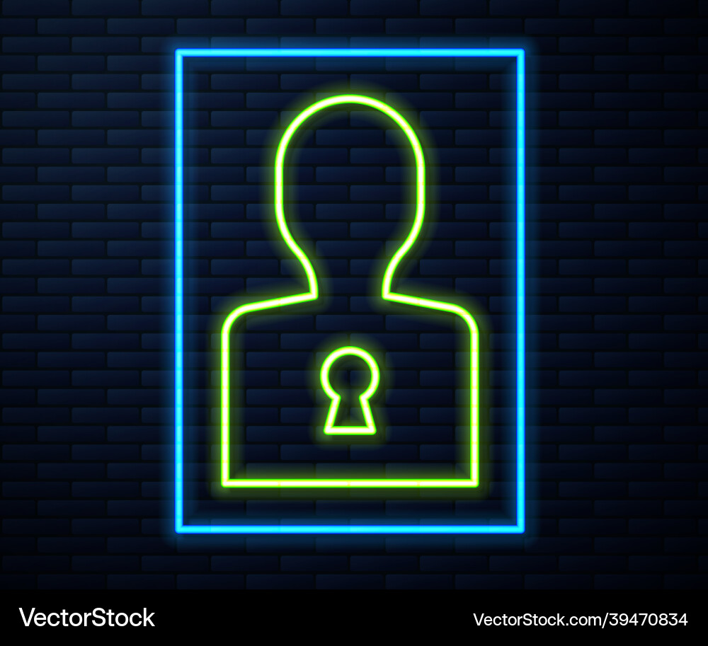 Glowing neon line solution to the problem Glowing neon line solution to the problem vector image