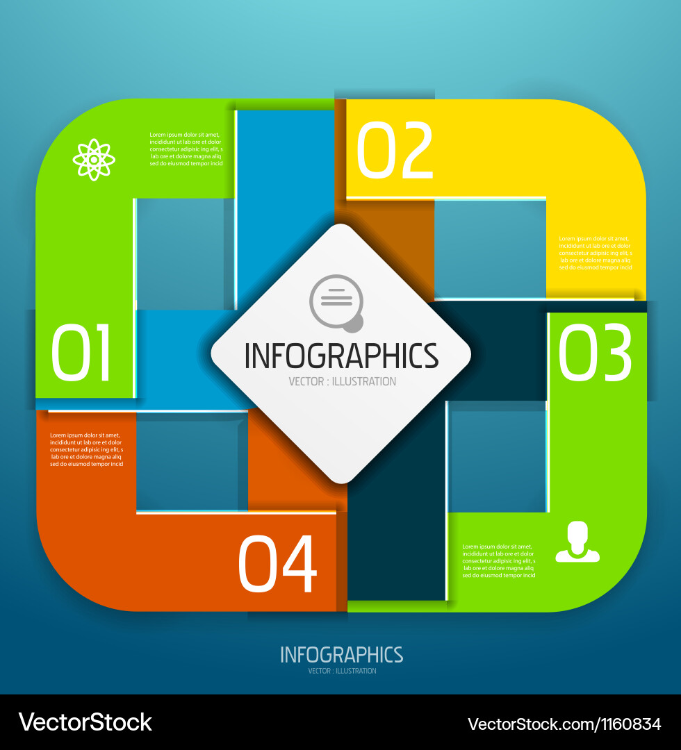Infographic banner design elements numbered lists Vector Image