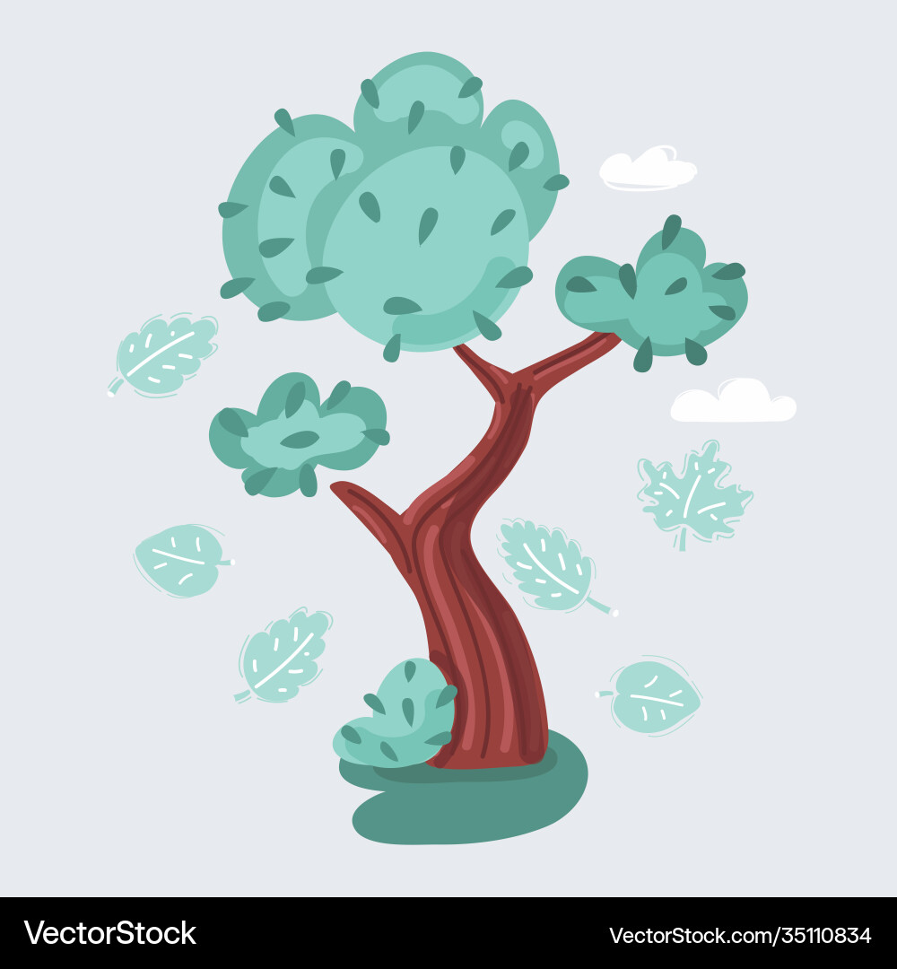 Isolated tree on white Royalty Free Vector Image