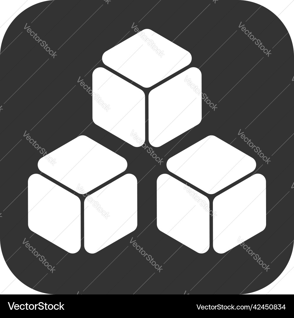 Isometric cube element icon cubist abstract 3d Isometric cube element icon cubist abstract 3d Vector Image