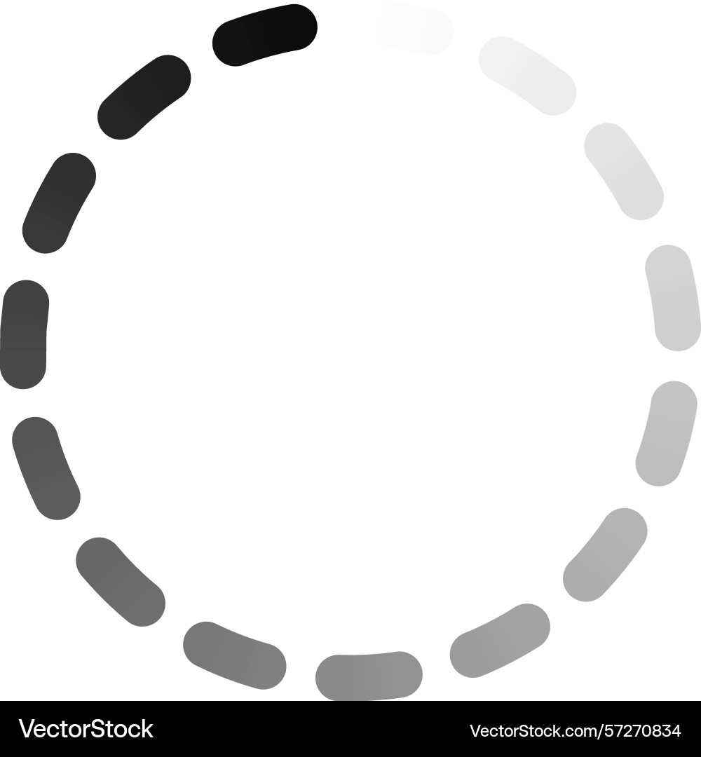 Loading symbol with rounded shapes gradually vector image