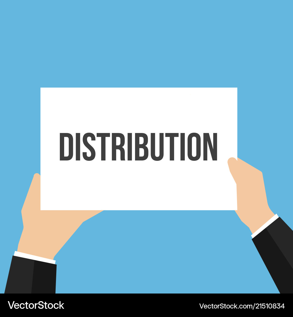 Man showing paper distribution text Man showing paper distribution text vector image