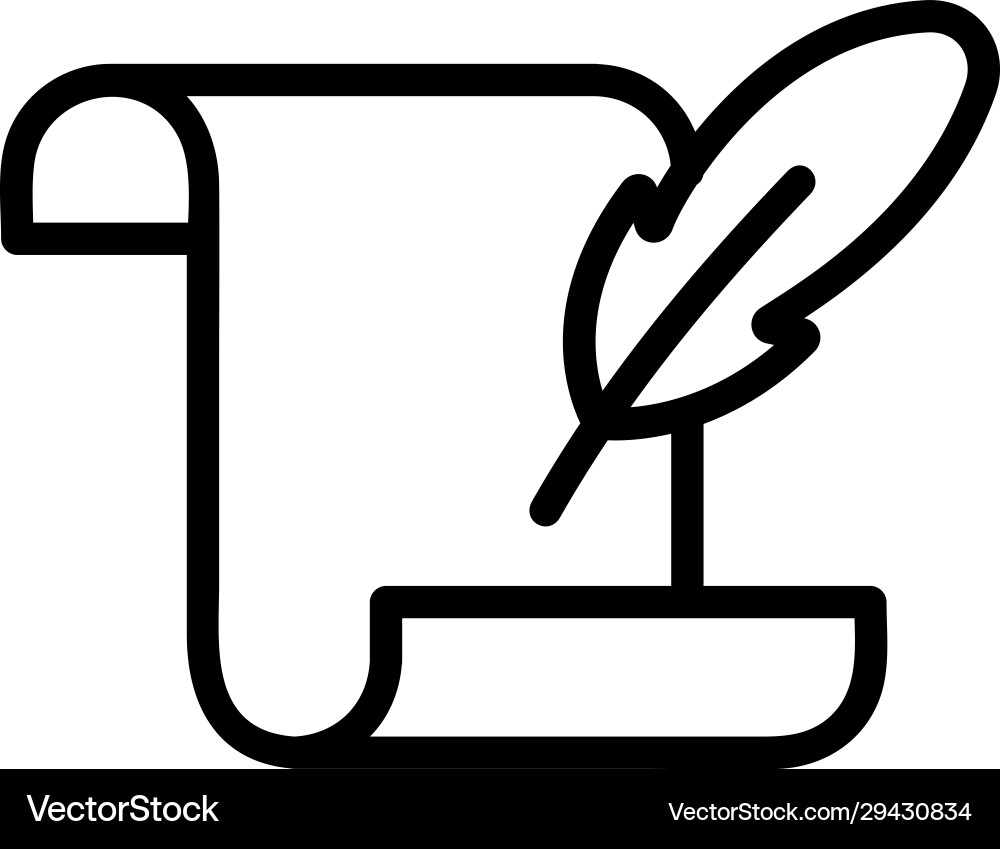 Parchment paper scroll icon isolated Parchment paper scroll icon isolated vector image