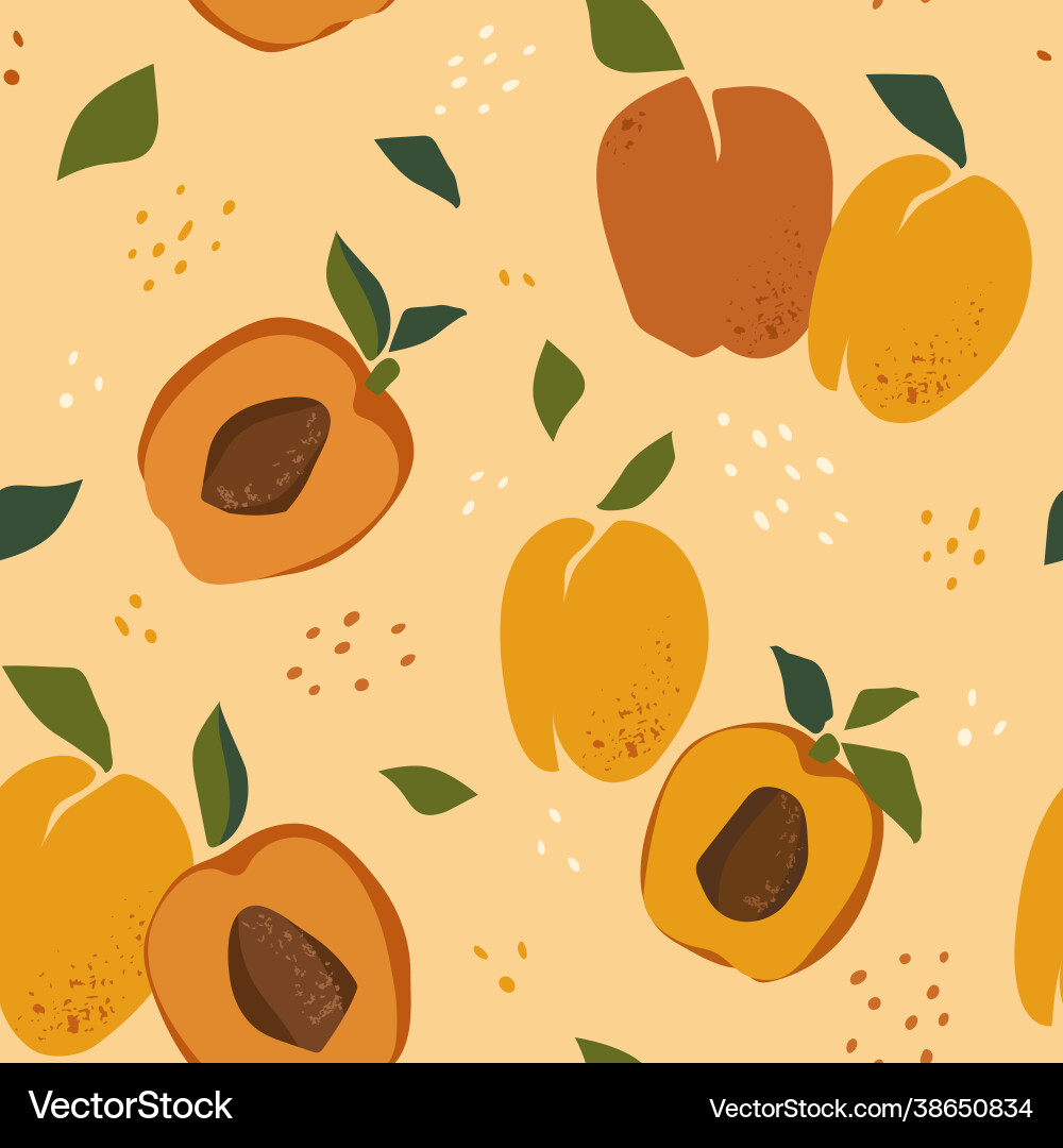 Peach Pattern - Abstract Seamless vector image