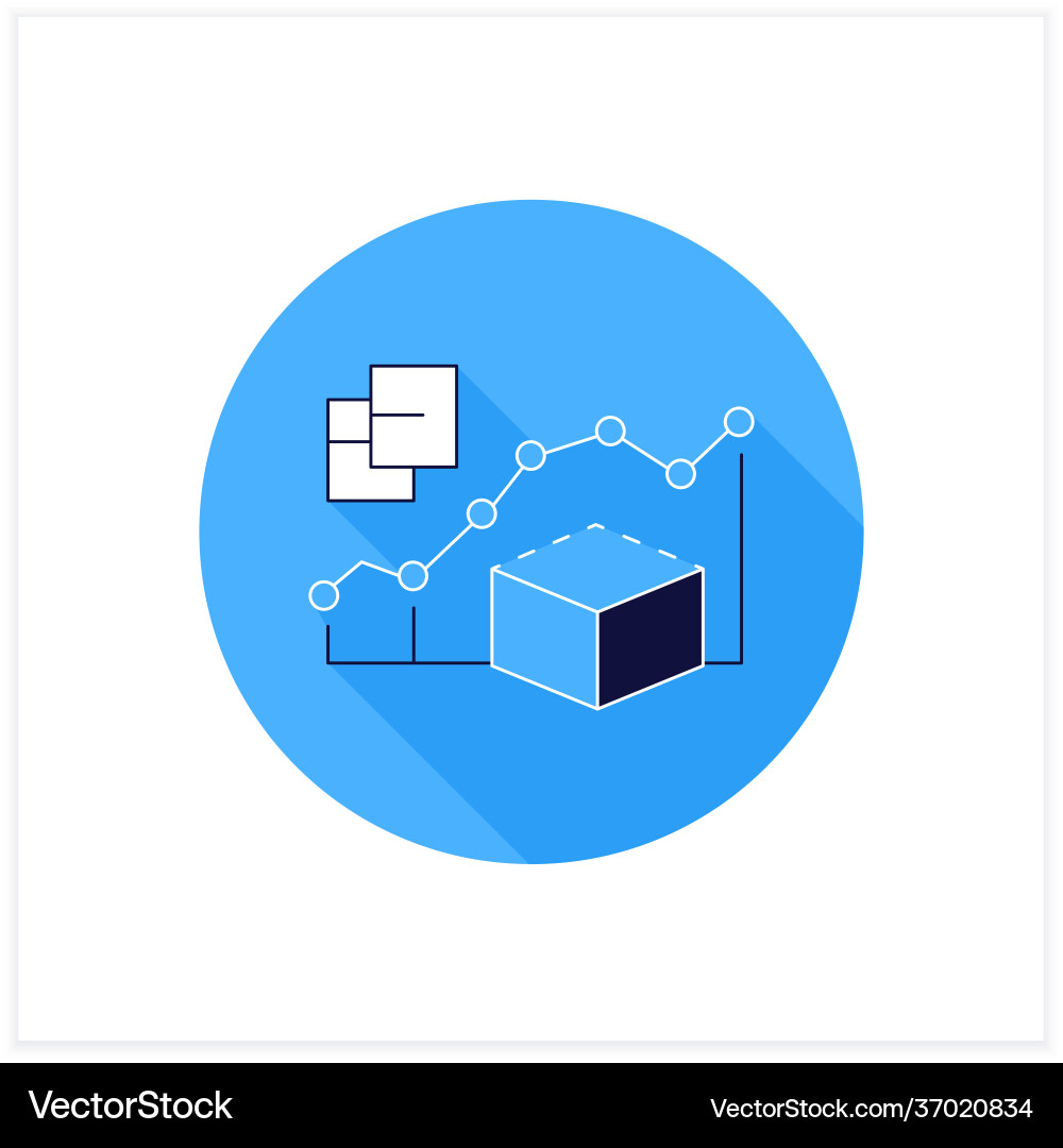 Predictive modeling flat icon Predictive modeling flat icon vector image
