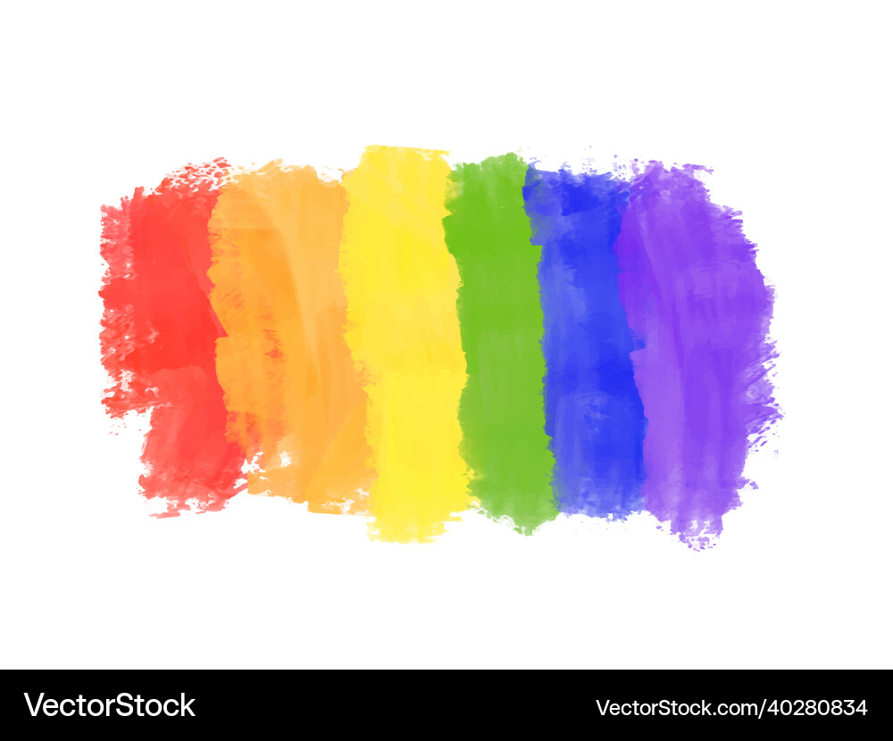 Pride Rainbow Paint Splashes vector image