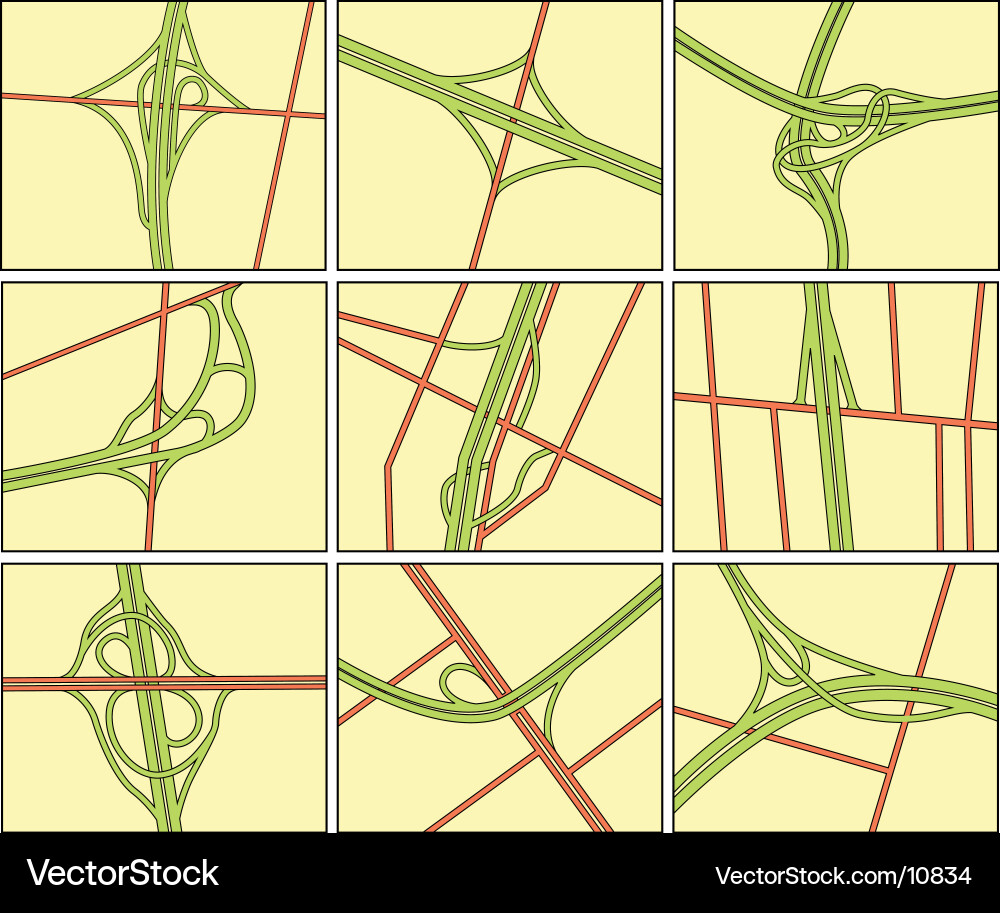 Road Junctions vector image
