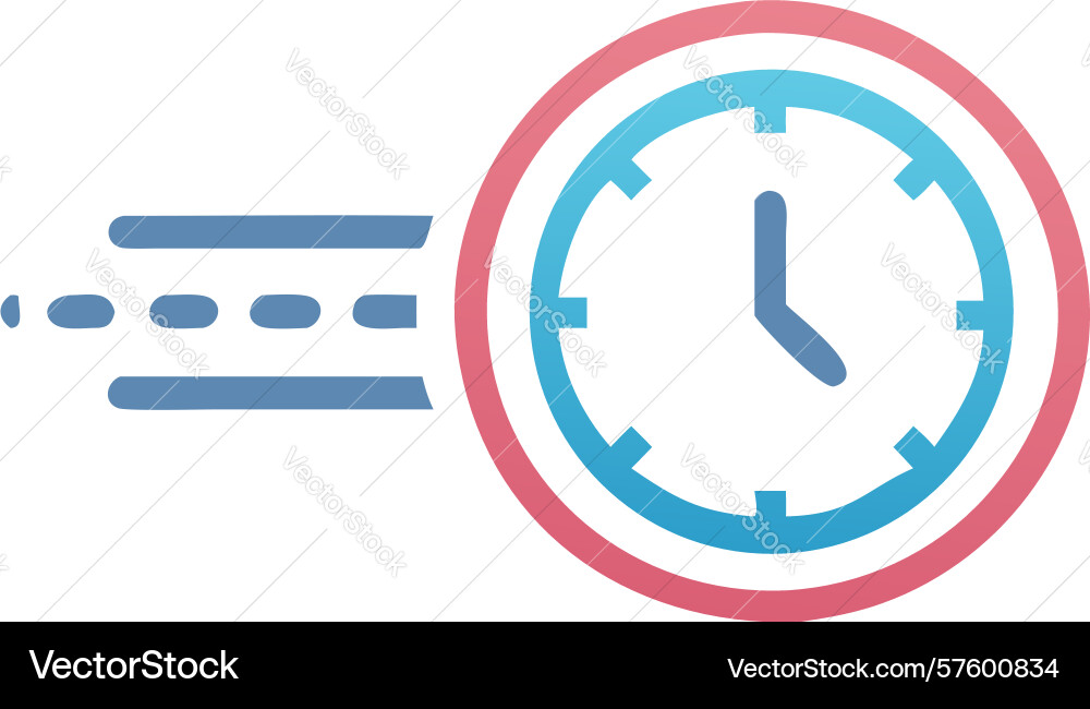 Speedometer clock icon for fast response design vector image