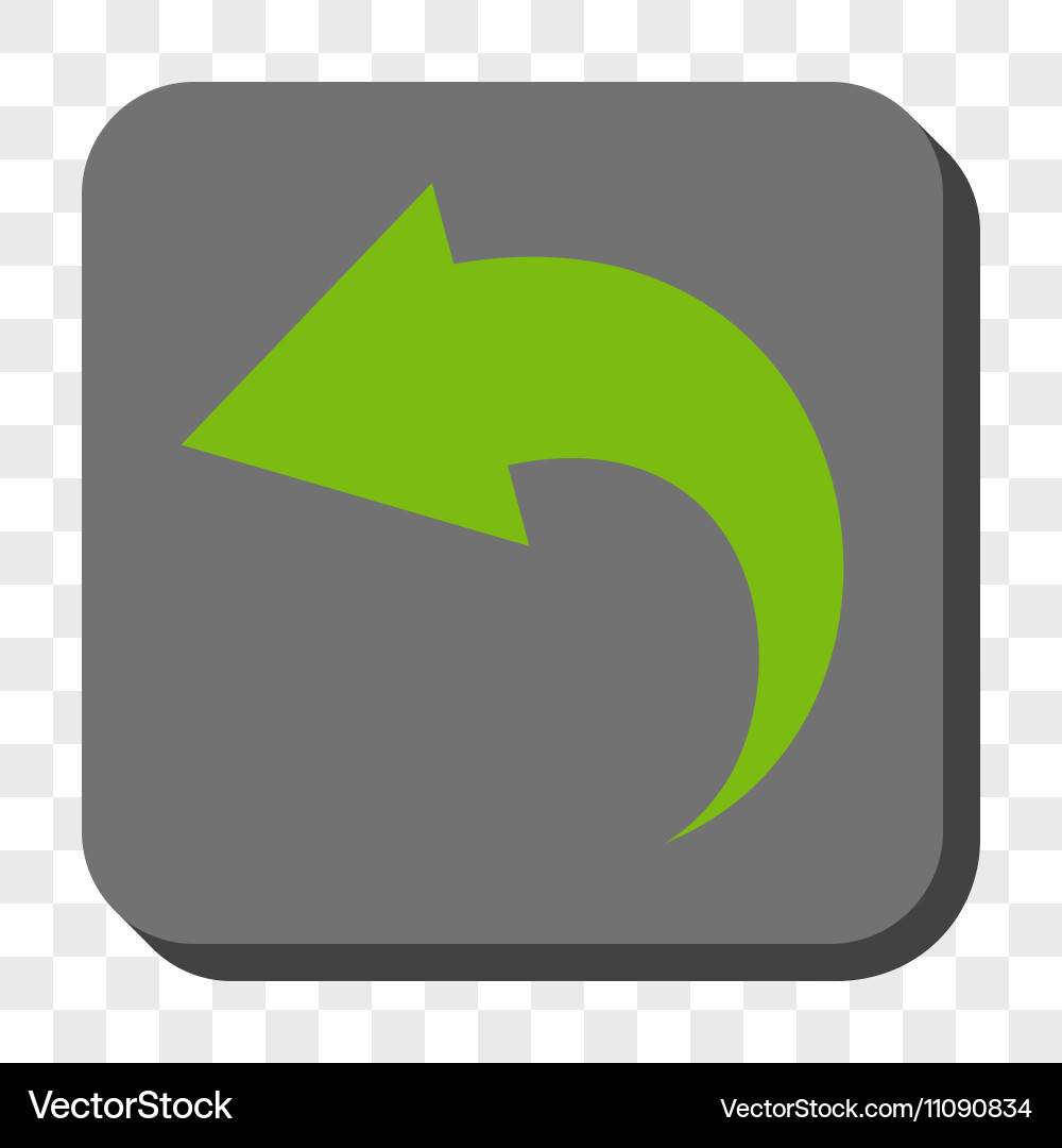 Undo rounded square button vector image