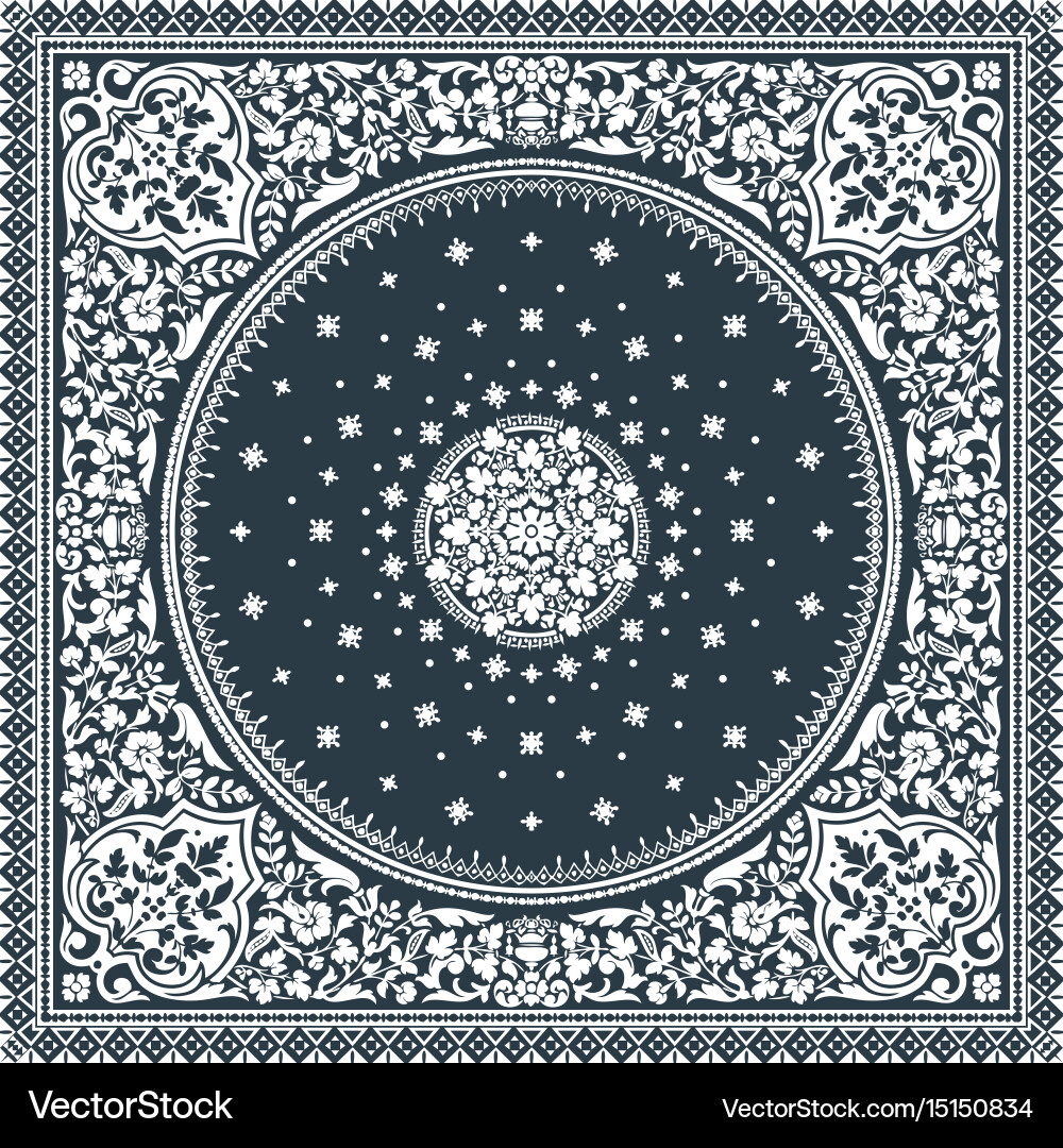 Victorian Floral Paisley Medallion vector image
