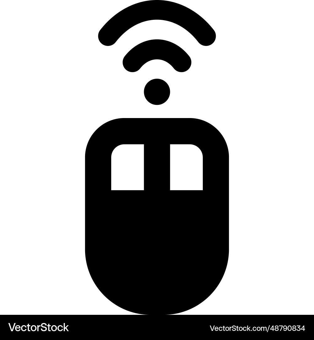 Wirelessly connecting a mouse with computer vector image