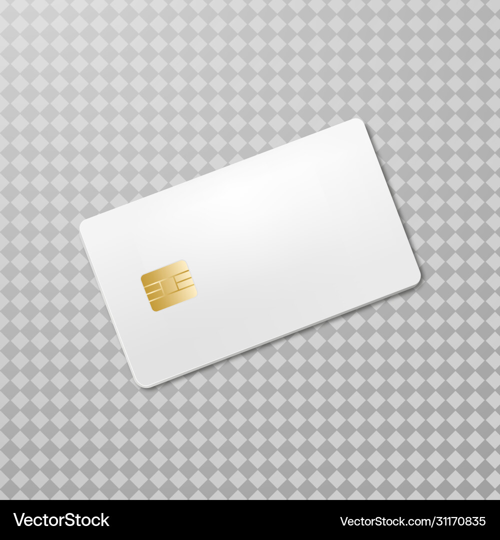 Blank chip card empty for editing in 3d Vector Image
