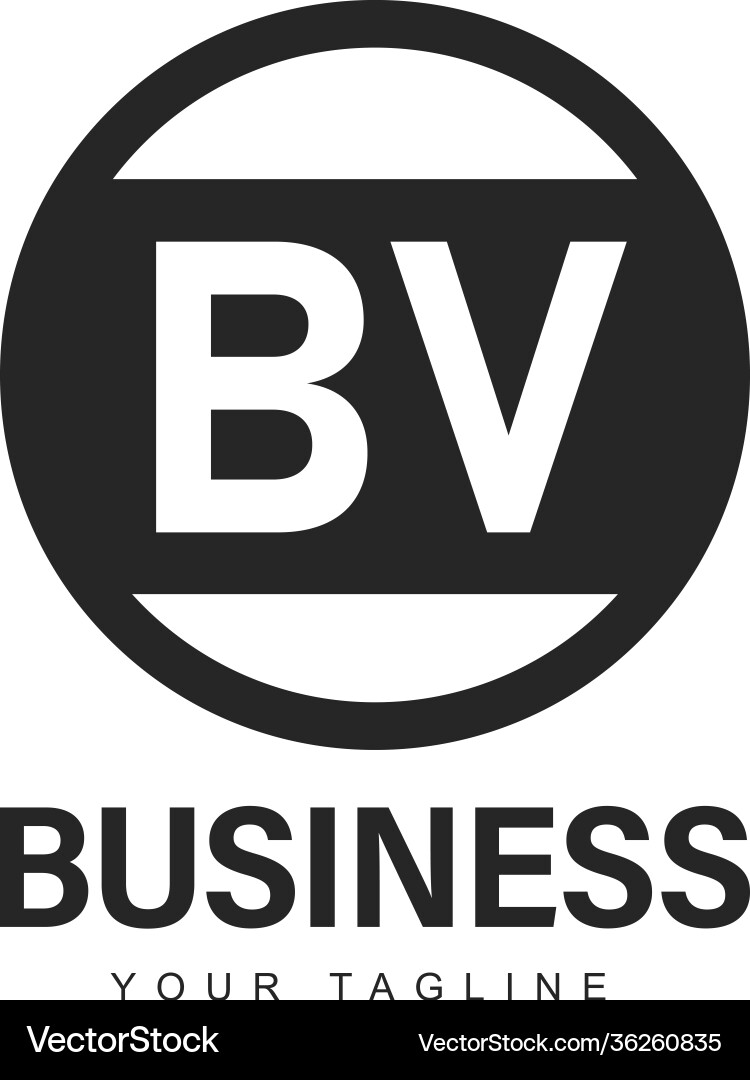 Bv initial a logo design with abstract style Bv initial a logo design with abstract style Vector Image