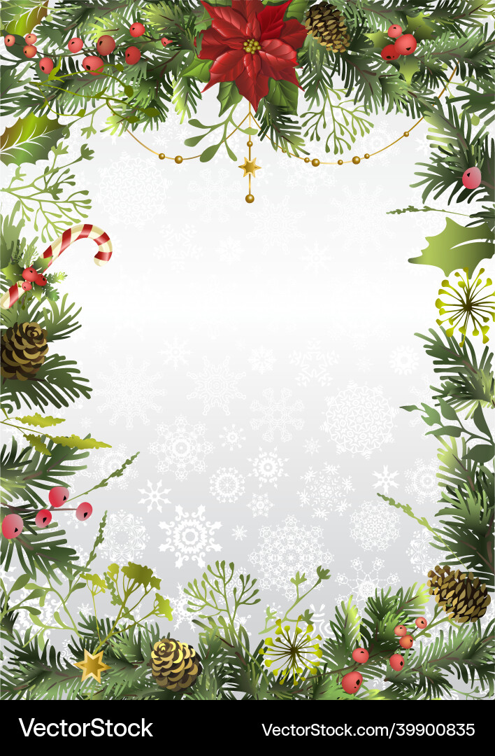 Christmas holidays background with branches Christmas holidays background with branches vector image