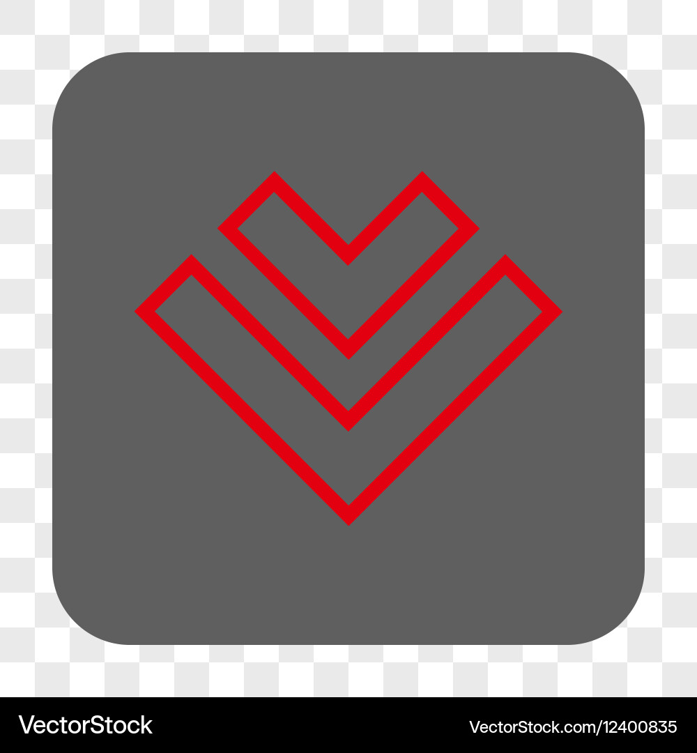 Direction down rounded square button vector image