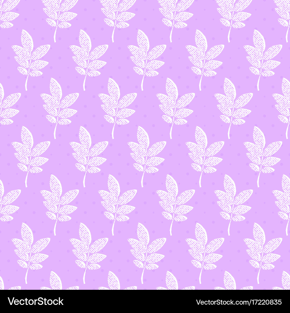 Elegant Leaf Seamless Pattern Vector Image