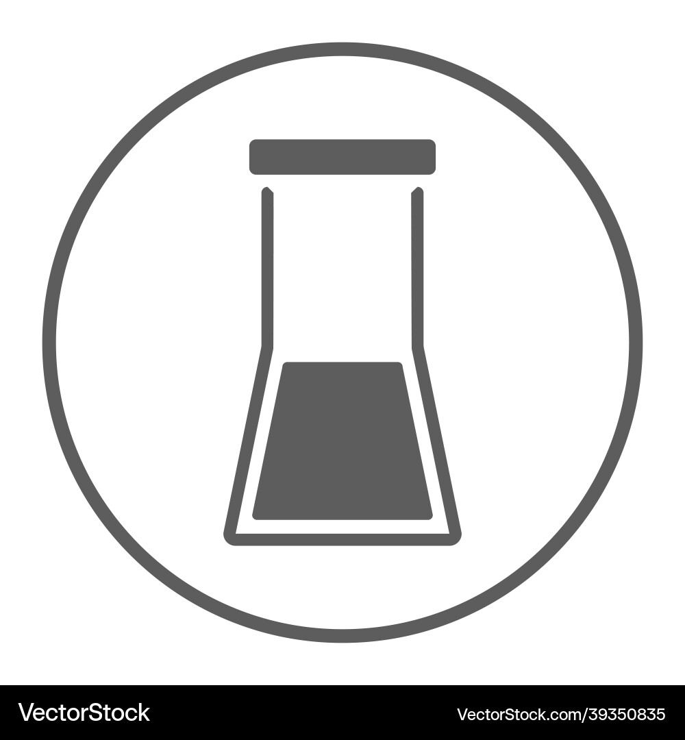 Flask with liquid icon design Flask with liquid icon design vector image