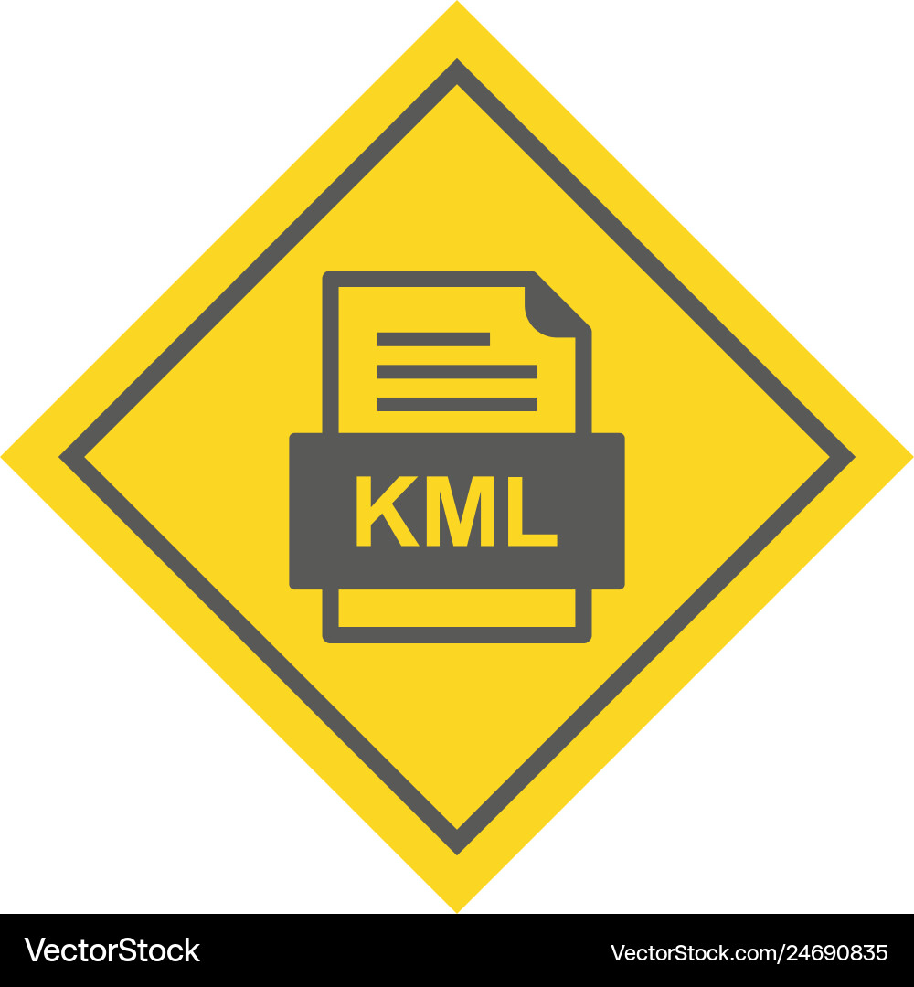 Kml file document icon vector image