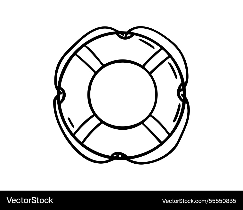 Lifebuoy doodle hand drawn icon outline drawing Lifebuoy doodle hand drawn icon outline drawing vector image
