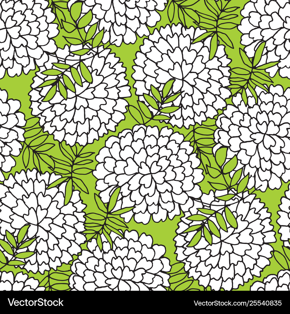 mexikanische marigold hand gezogen nahtlose Muster Mexikanische marigold hand gezogen nahtlose Muster vektorbild