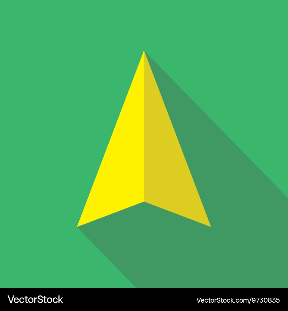 Navigation arrow flat icon navigator direction Vector Image