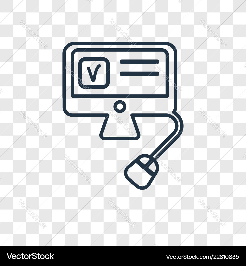 On linear icon isolated transparent background On linear icon isolated transparent background vector image