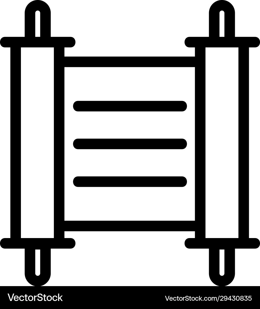 Parchment paper scroll icon isolated Parchment paper scroll icon isolated vector image