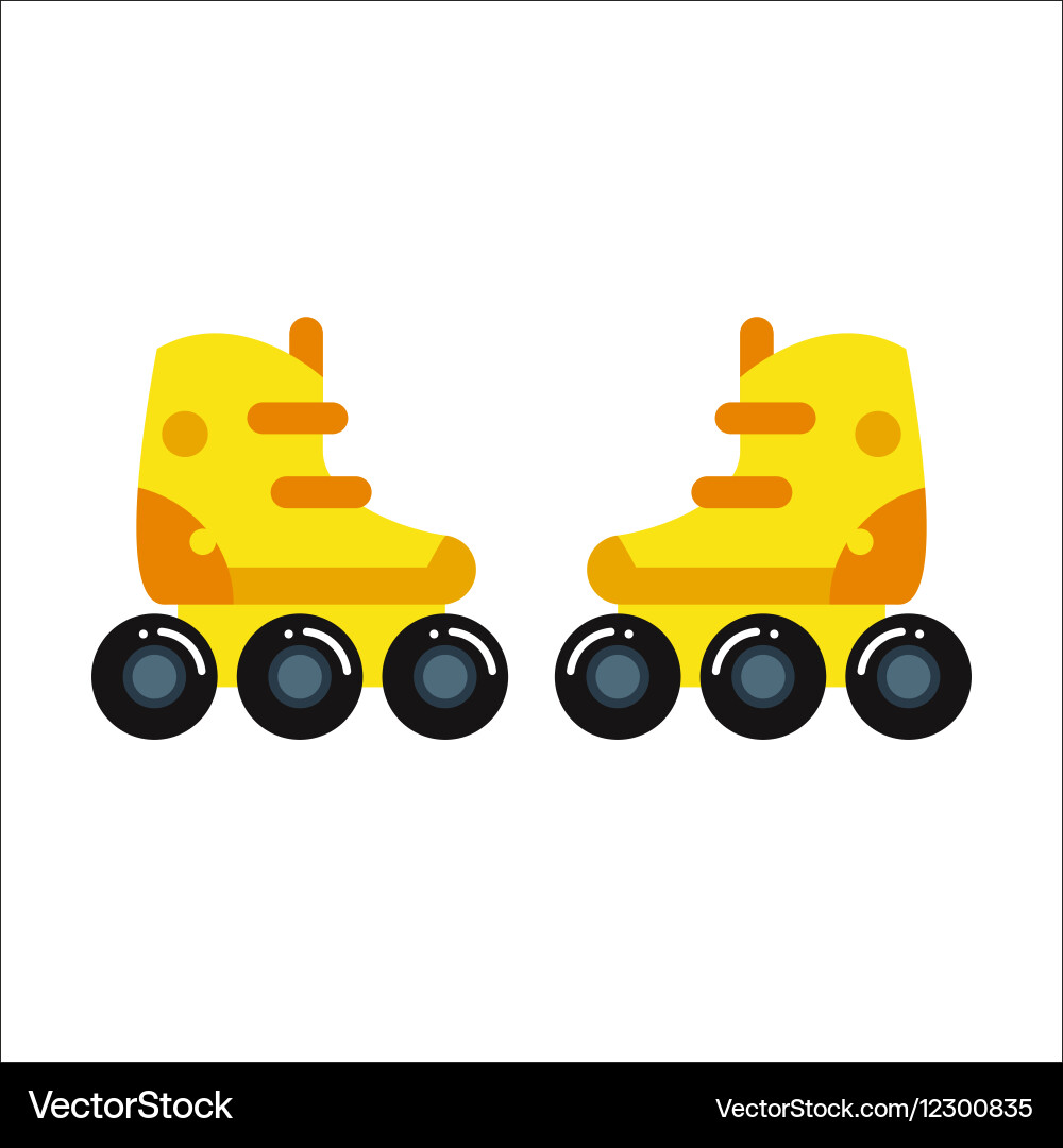 Rollers boot icon isolated Vector Image