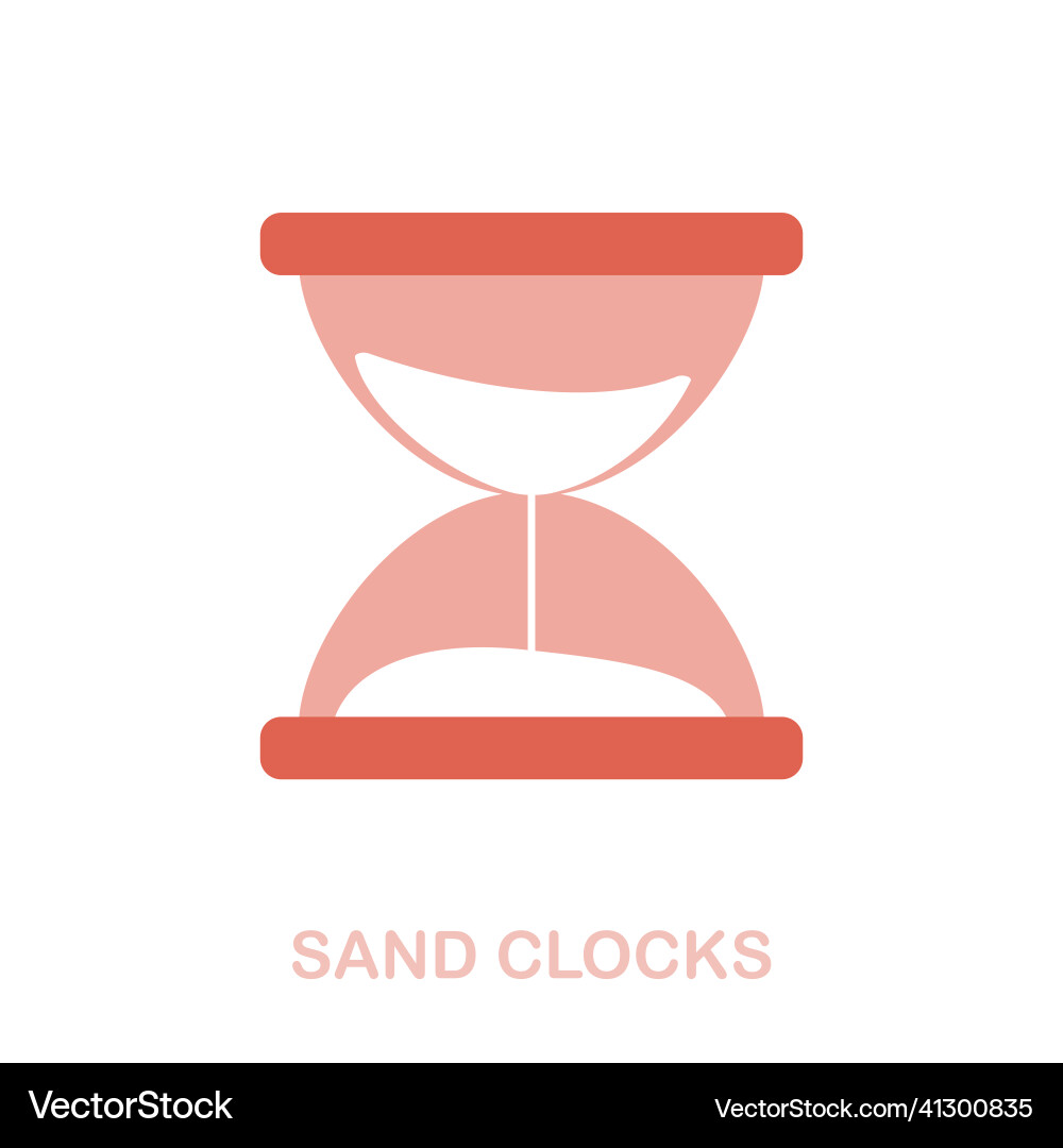 Sand class flat icon colored element sign from Sand class flat icon colored element sign from vector image