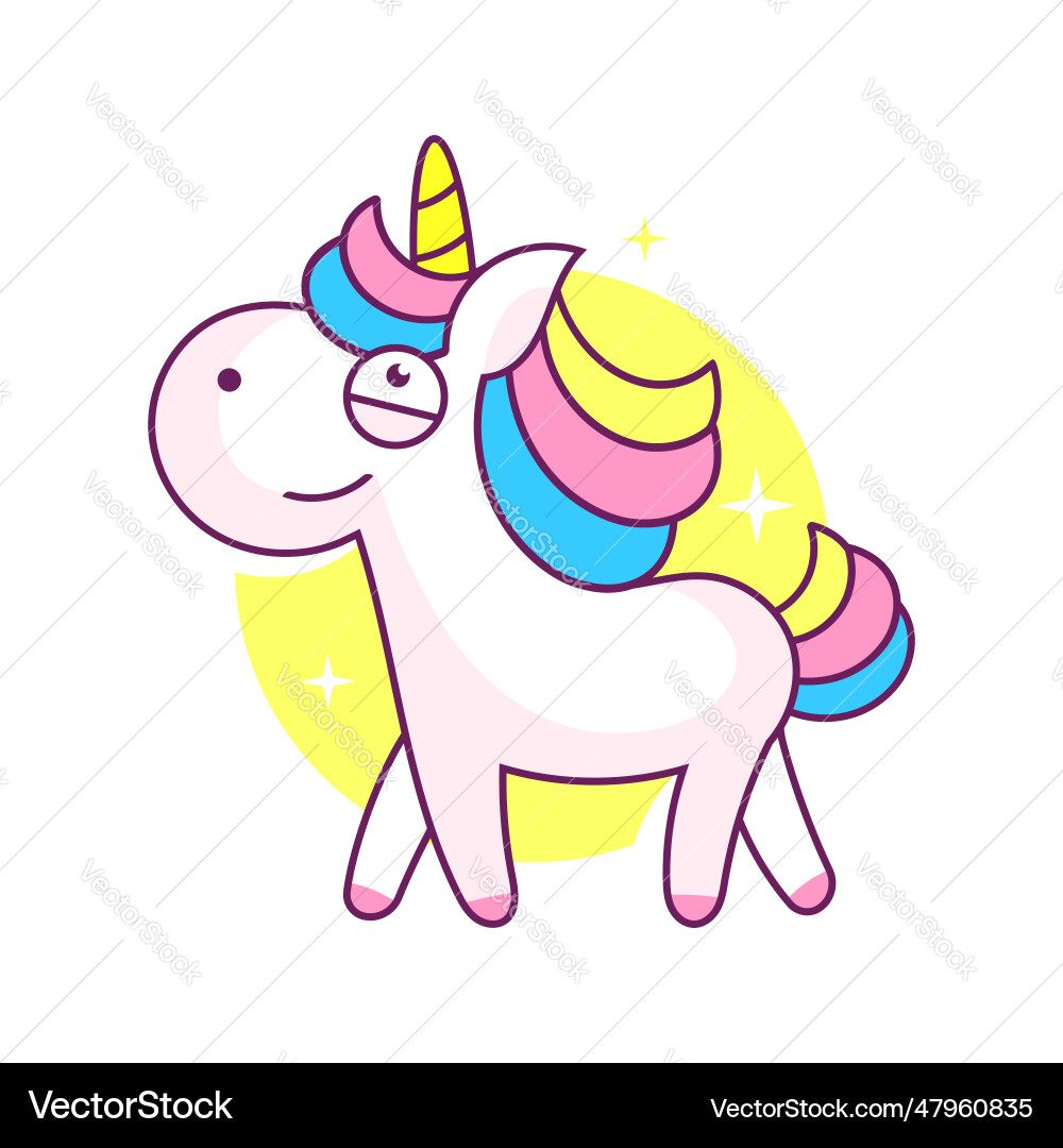 Süße Cartoon kleine weiße Babypferd mit rosa Süße Cartoon kleine weiße Babypferd mit rosa vektorbild