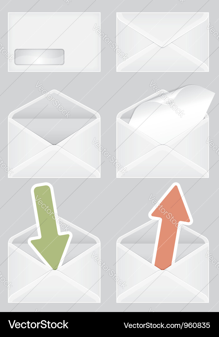 Set of envelopes Vector Image