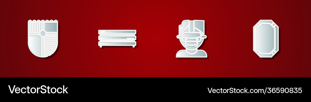 Set shield for game video console virtual Vector Image