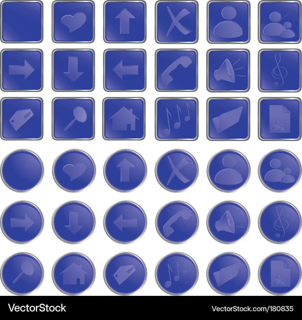Web buttons set vector image