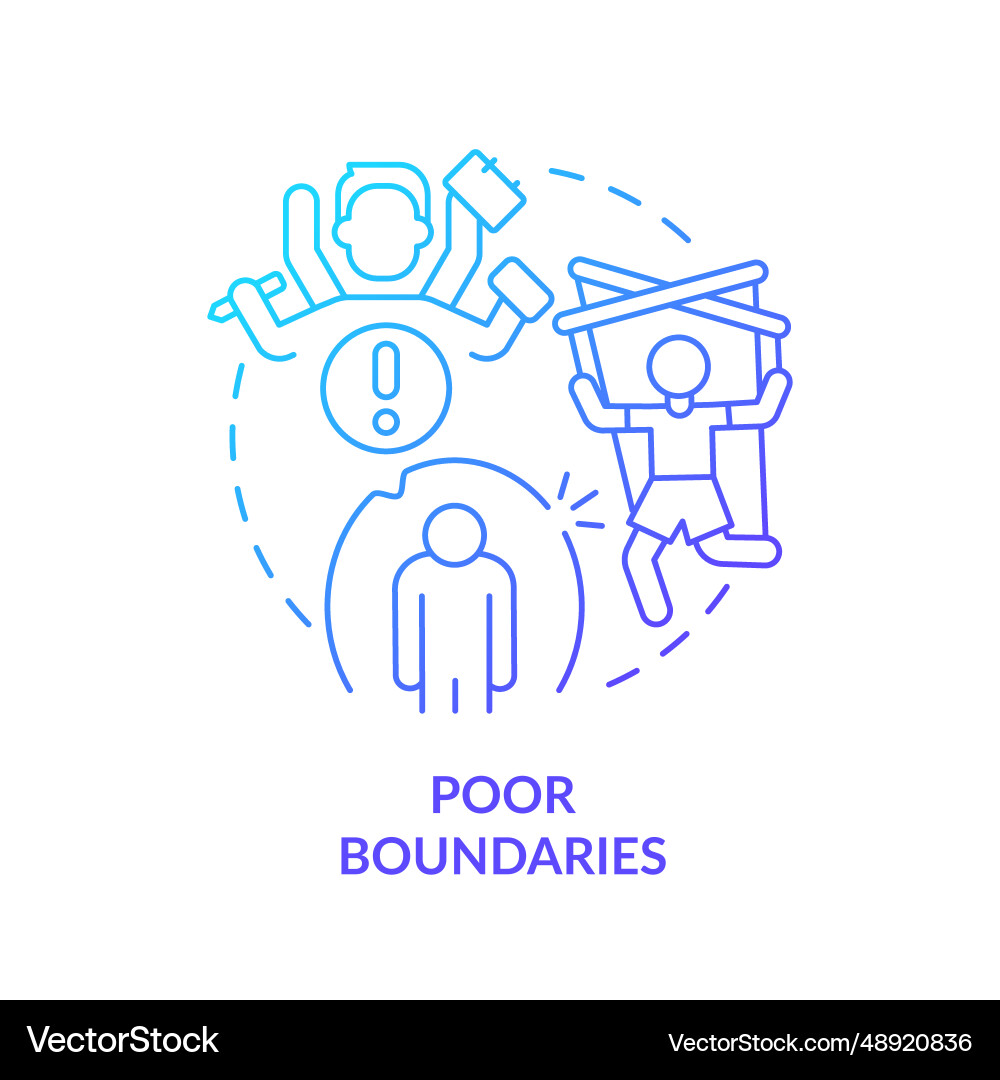 2d gradient icon poor boundaries concept 2d gradient icon poor boundaries concept vector image