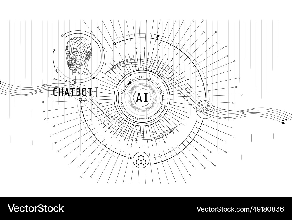 Abstract infographics with virtual interfaces Vector Image