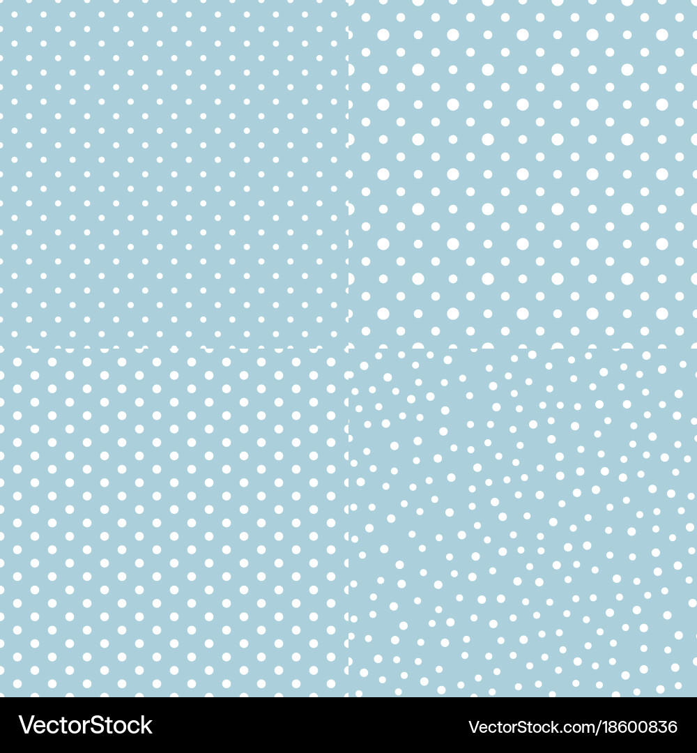 Blue pattern of multiples dots set collection vector image