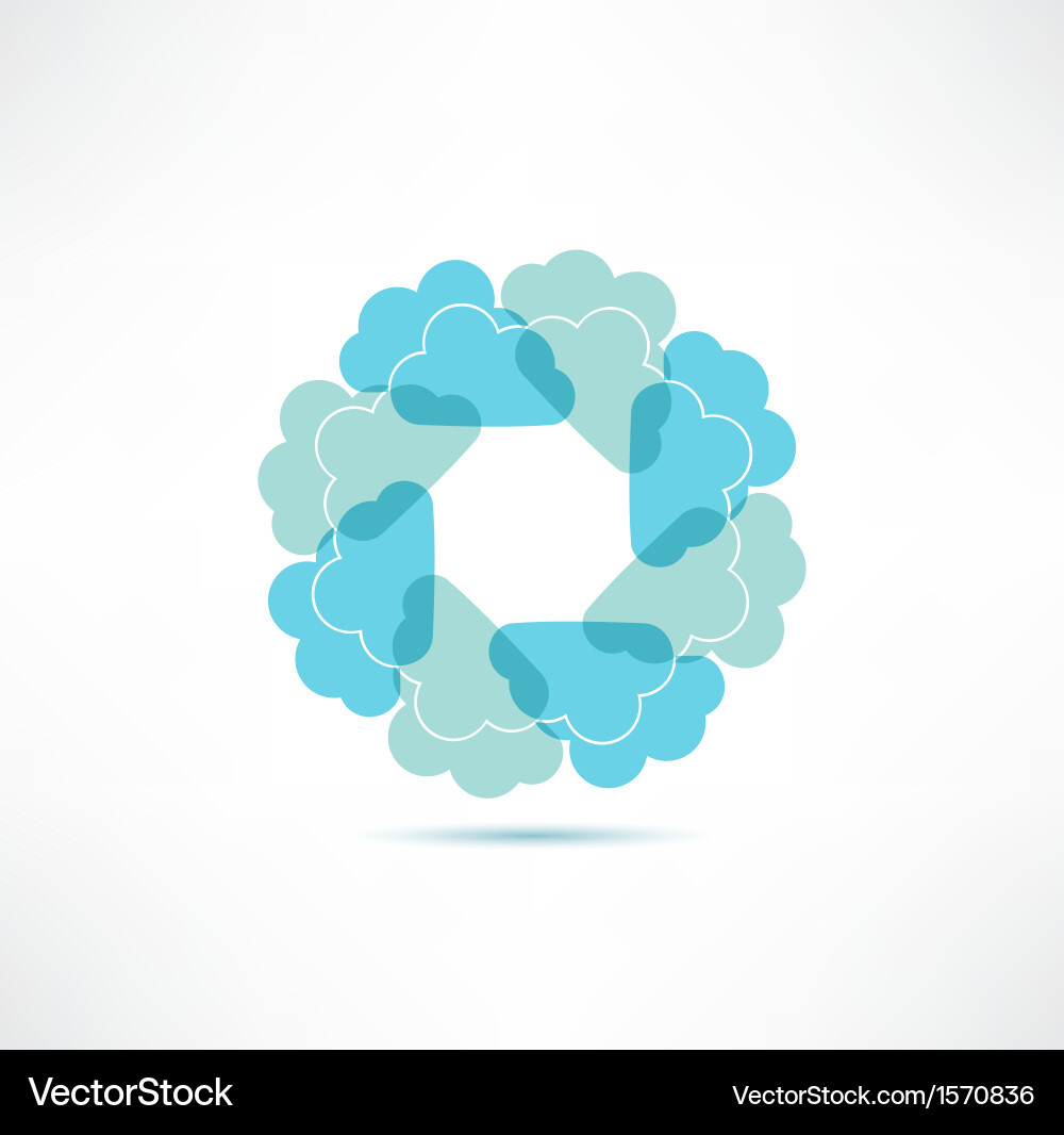 Cloud computing concept vector image