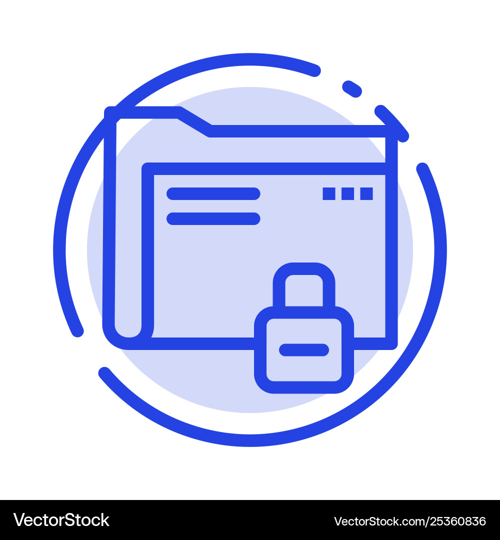 Data folder password protection secure blue Data folder password protection secure blue vector image